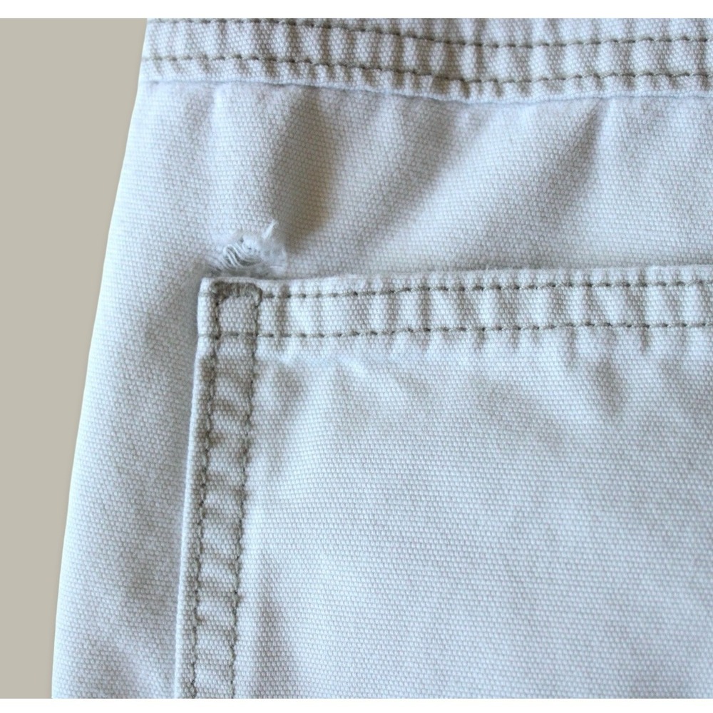 Old Navy Vintage 90s Painter Carpenter Shorts 32 Stone Beige Canvas Utility - Picture 7 of 8